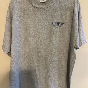 Delta Gray Michigan 1817 Short Sleeve Tee